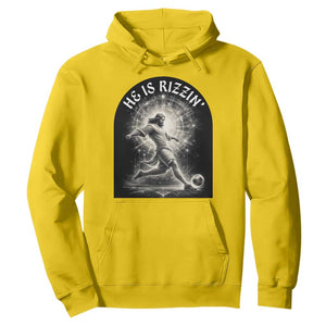 He Is Rizzin Hoodie Funny Christian Faith Soccer Player Gift TS12 Daisy Print Your Wear