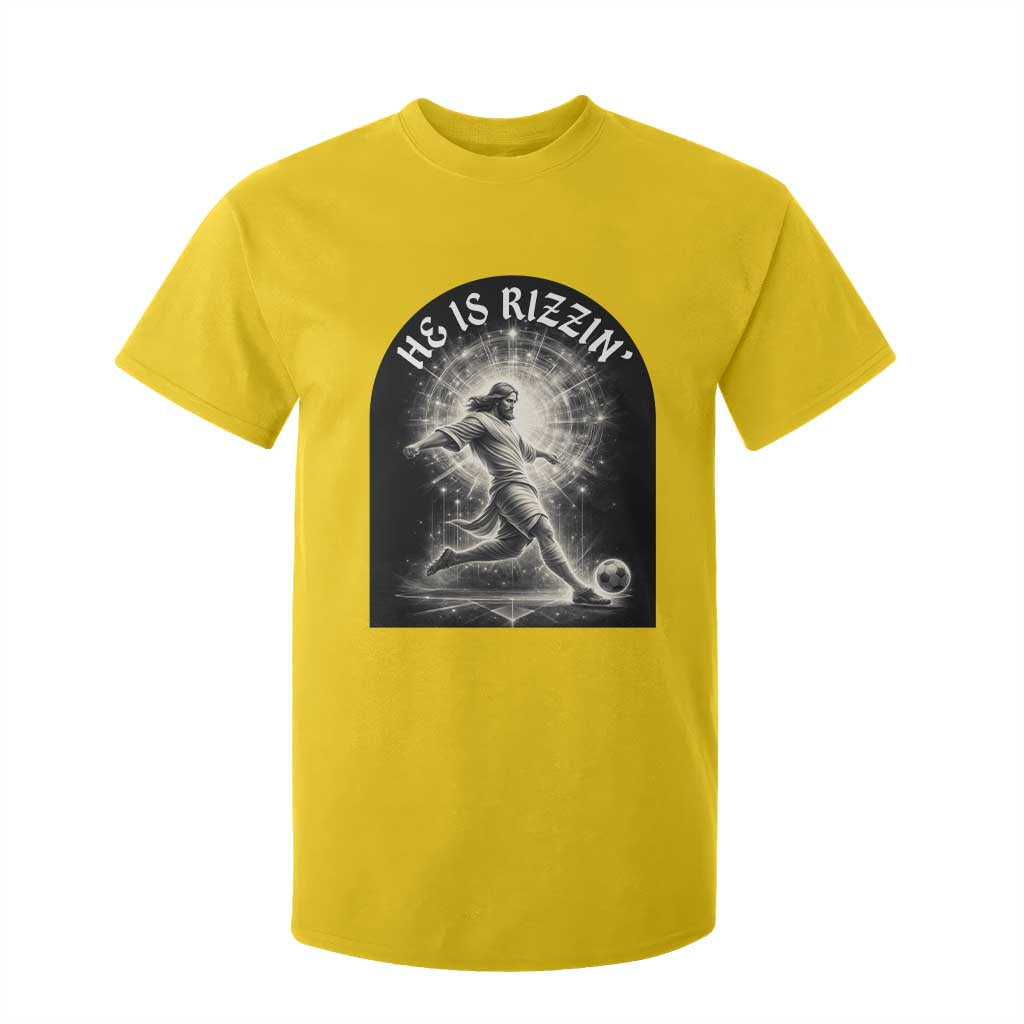 He Is Rizzin T Shirt For Kid Funny Christian Faith Soccer Player Gift TS12 Daisy Print Your Wear