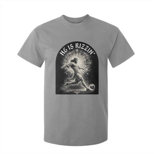 He Is Rizzin T Shirt For Kid Funny Christian Faith Soccer Player Gift TS12 Sport Gray Print Your Wear