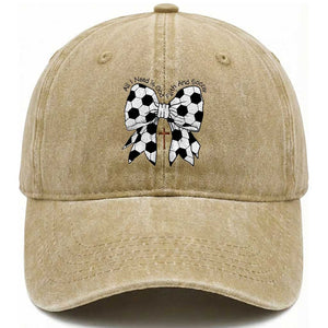 All I Need Is God Faith And Soccer Washed Cotton Baseball Cap Christian Gift TS12 Print Your Wear