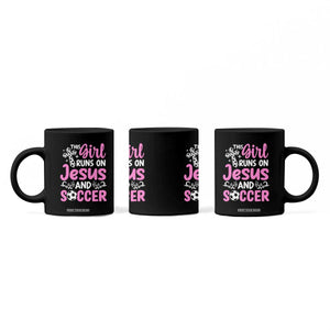 This Girl Runs On Jesus And Soccer Coffee Mug Christian Soccer Mom TS12 Print Your Wear
