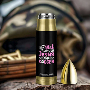 This Girl Runs On Jesus And Soccer Bullet Tumbler Christian Soccer Mom TS12 Print Your Wear