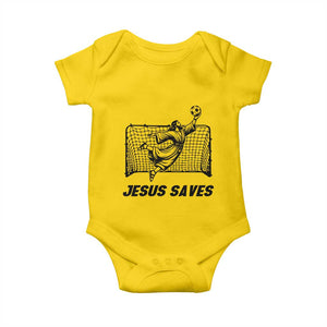 Jesus Saves Baby Onesie Funny Christian Soccer Goalie TS12 Daisy Print Your Wear