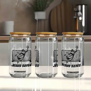 Jesus Saves Glass Can Funny Christian Soccer Goalie TS12 Print Your Wear
