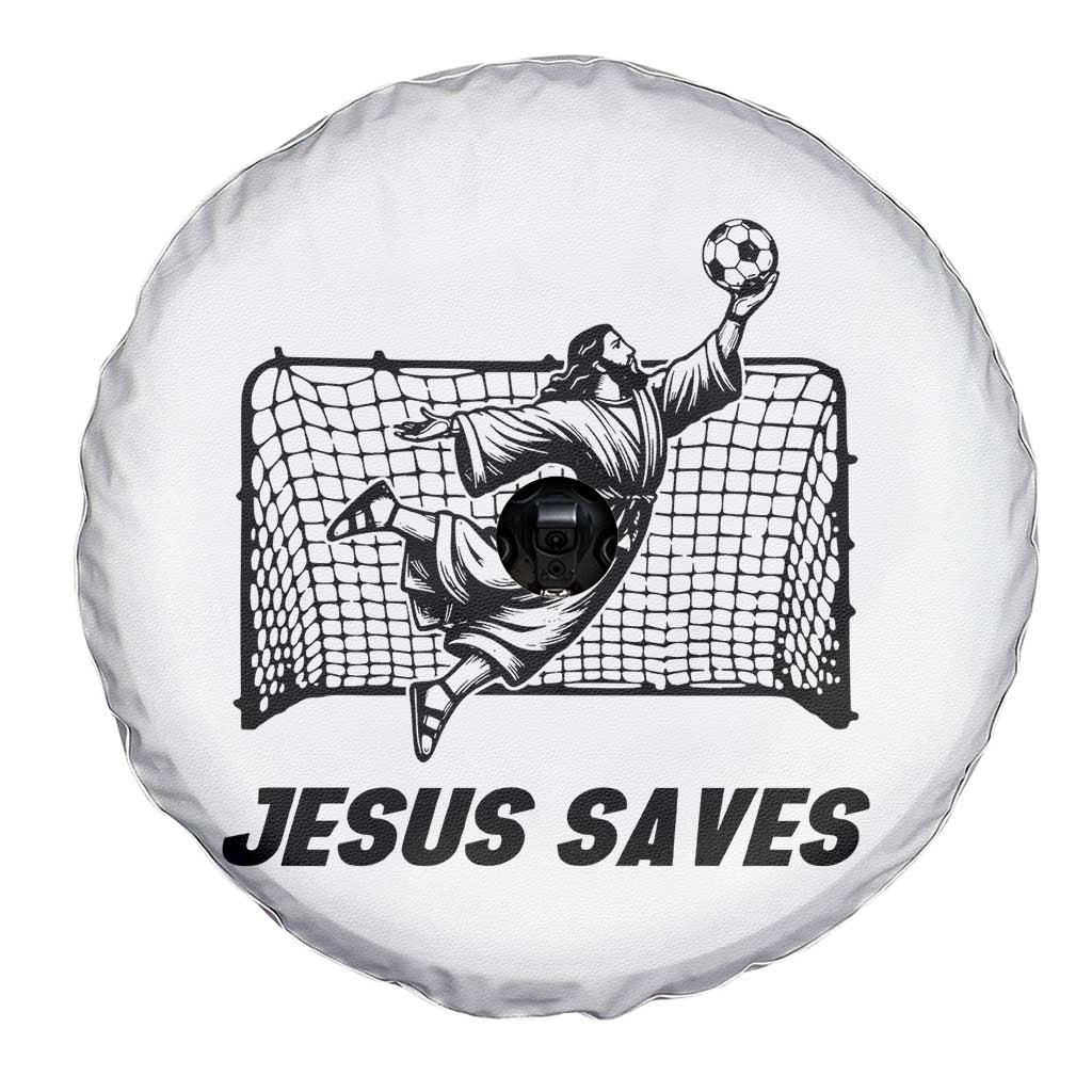 Jesus Saves Spare Tire Cover Funny Christian Soccer Goalie TS12 Print Your Wear