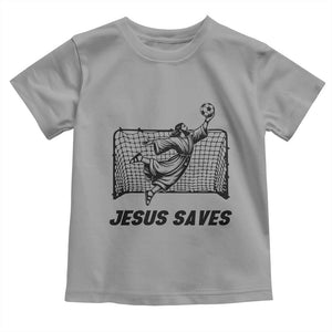 Jesus Saves Toddler T Shirt Funny Christian Soccer Goalie TS12 Sport Gray Print Your Wear
