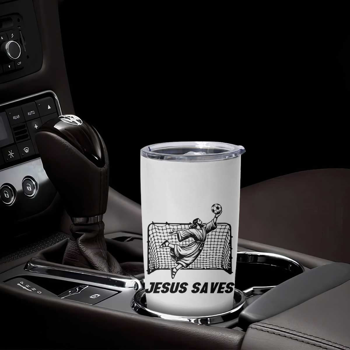 Jesus Saves Tumbler Cup Funny Christian Soccer Goalie TS12 Print Your Wear