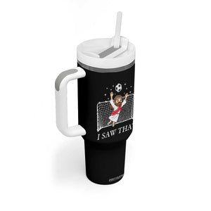 I Saw That Tumbler With Handle Funny Jesus Goalie Soccer Player TS12 Print Your Wear