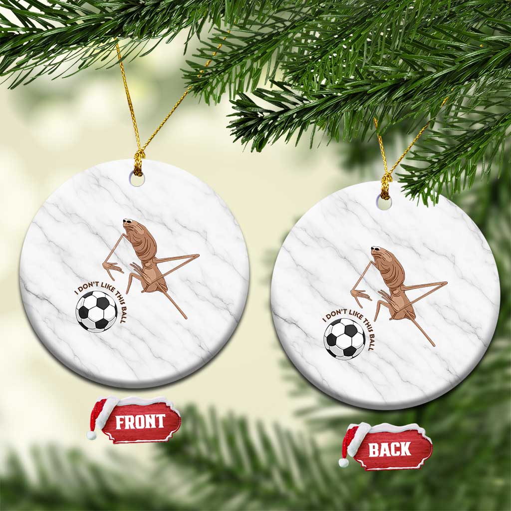 Funny Marcus The Worm Soccer Lover Ceramic Ornament I Do Not Like This Ball TS12 1pc White Marble Print Your Wear