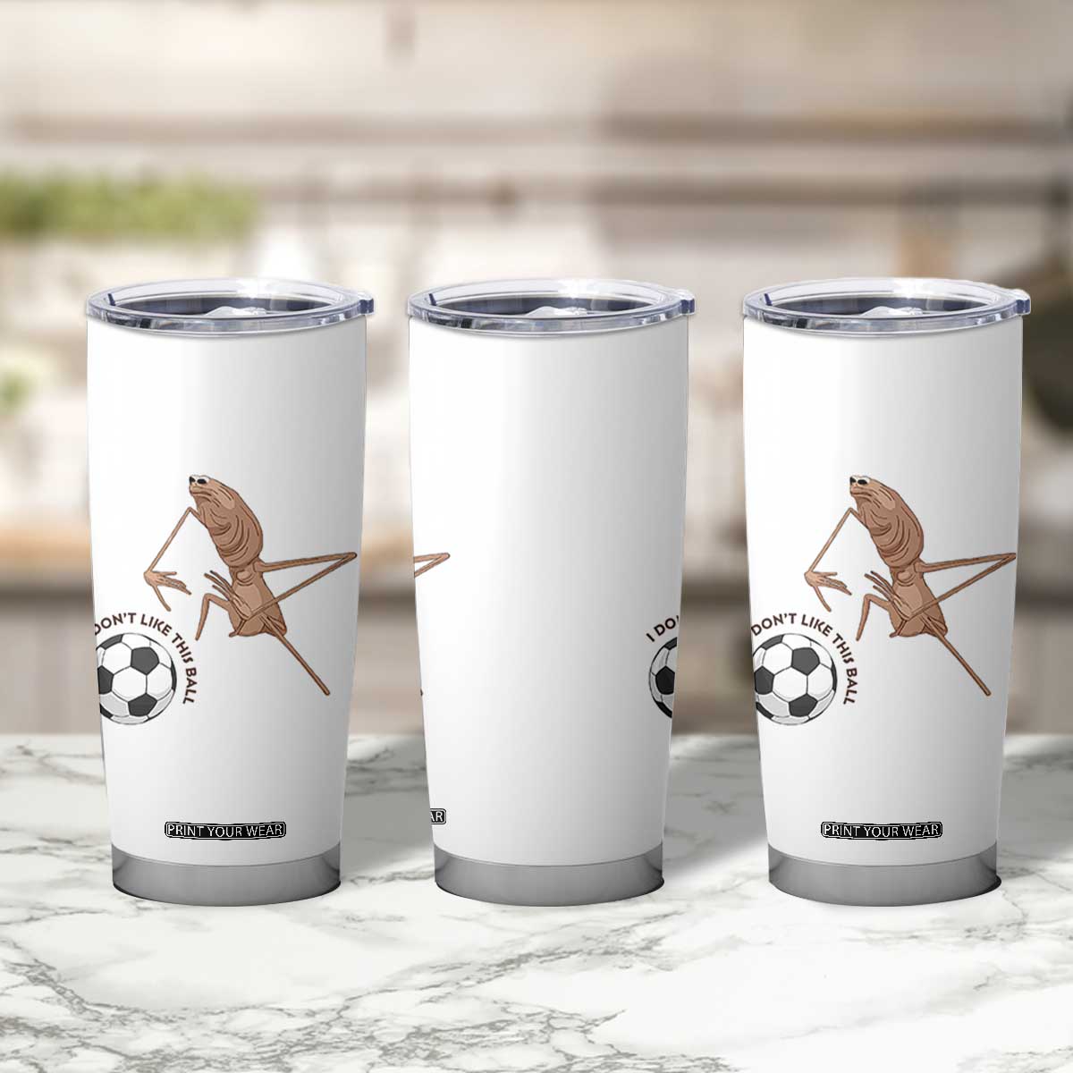 Funny Marcus The Worm Soccer Lover Tumbler Cup I Do Not Like This Ball TS12 Print Your Wear