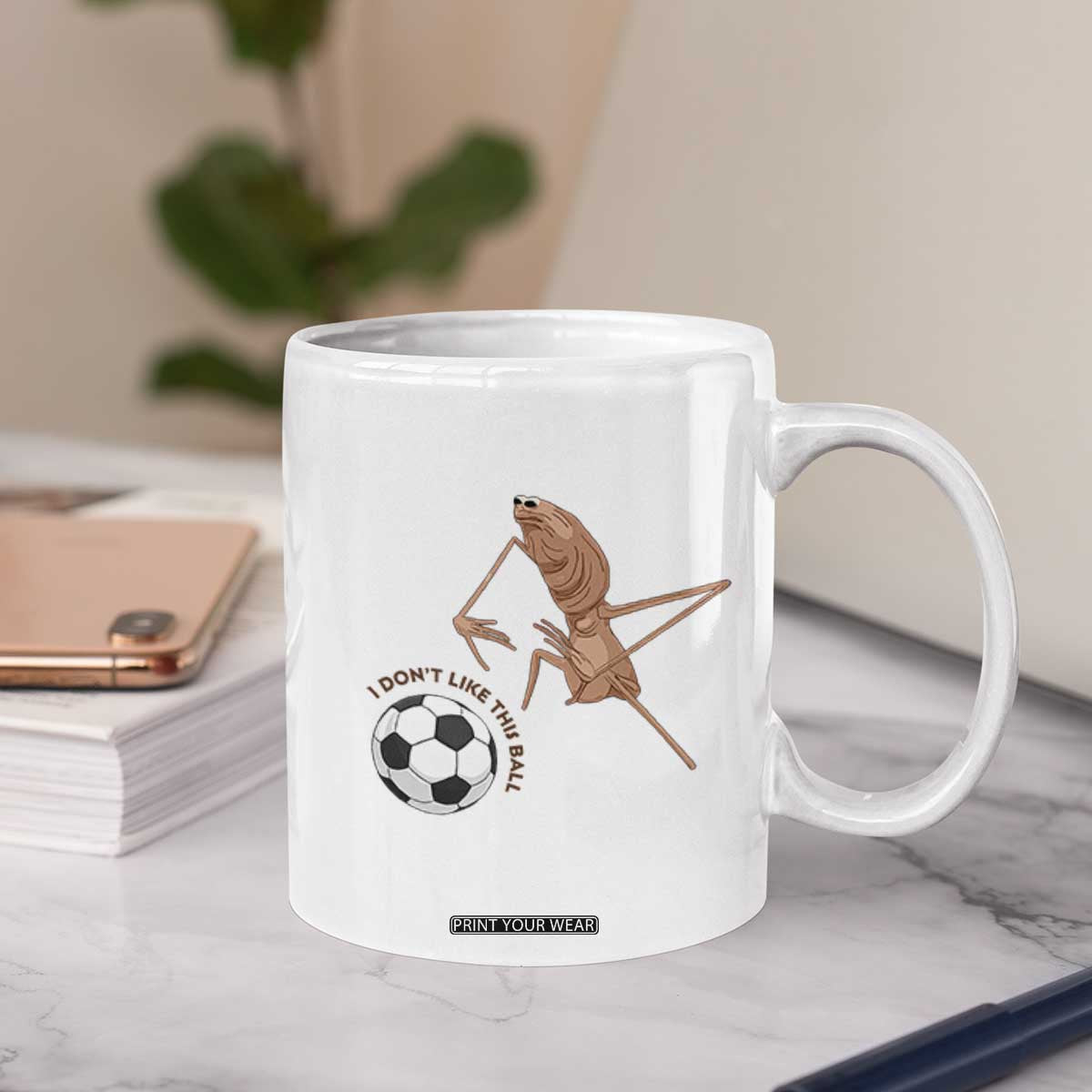 Funny Marcus The Worm Soccer Lover Coffee Mug I Do Not Like This Ball TS12 Print Your Wear