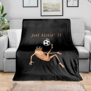 Funny Marcus The Worm Soccer Lover Throw Blanket Just Kickin It TS12 Print Your Wear