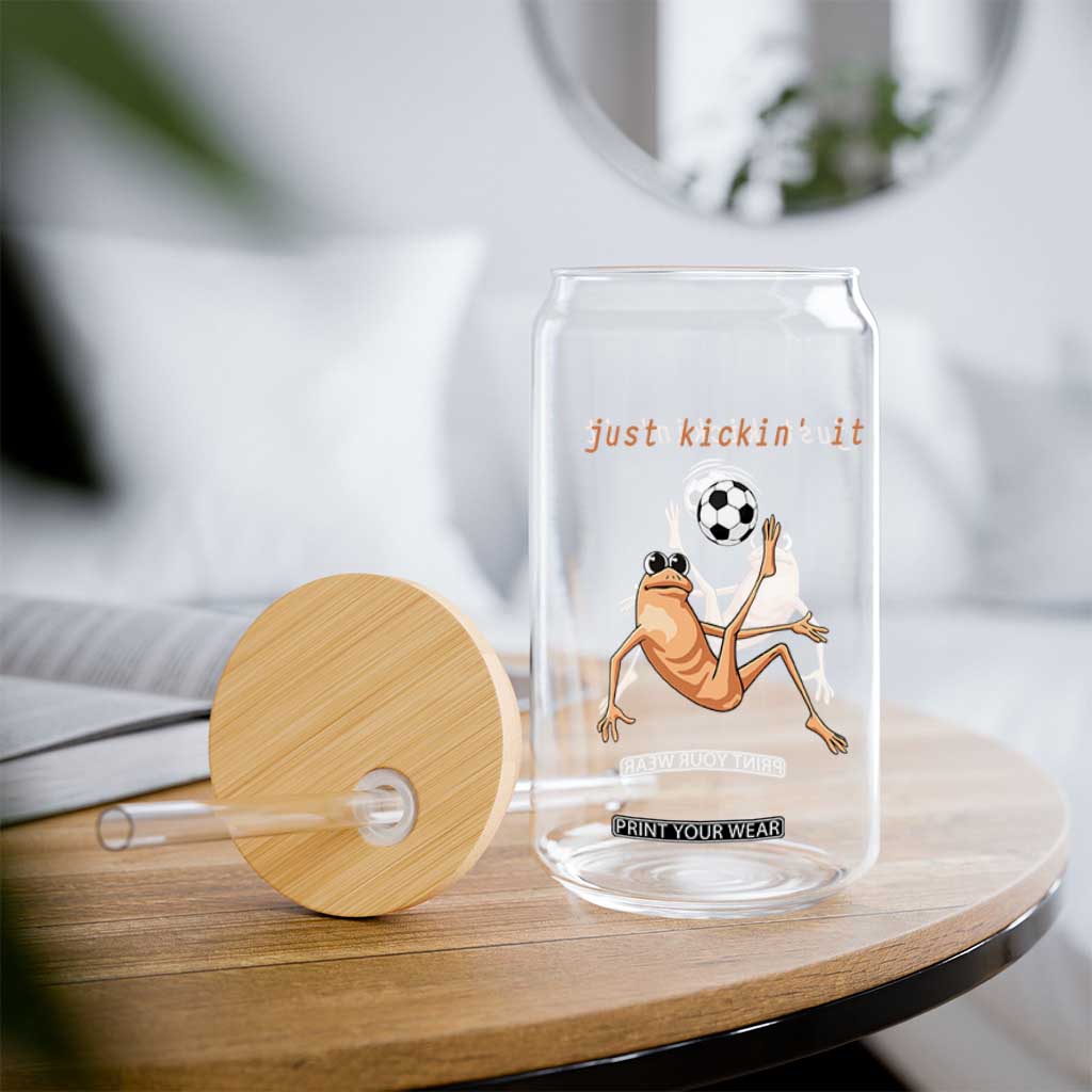 Funny Marcus The Worm Soccer Lover Glass Can Just Kickin It TS12 Print Your Wear