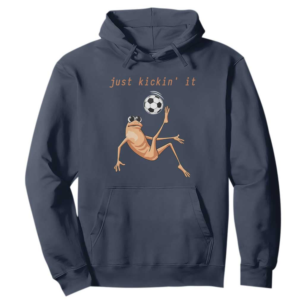 Funny Marcus The Worm Soccer Lover Hoodie Just Kickin It TS12 Navy Print Your Wear