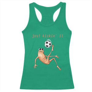 Funny Marcus The Worm Soccer Lover Racerback Tank Top Just Kickin It TS12 Irish Green Print Your Wear