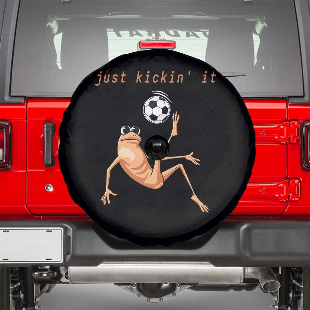 Funny Marcus The Worm Soccer Lover Spare Tire Cover Just Kickin It TS12 Black Print Your Wear
