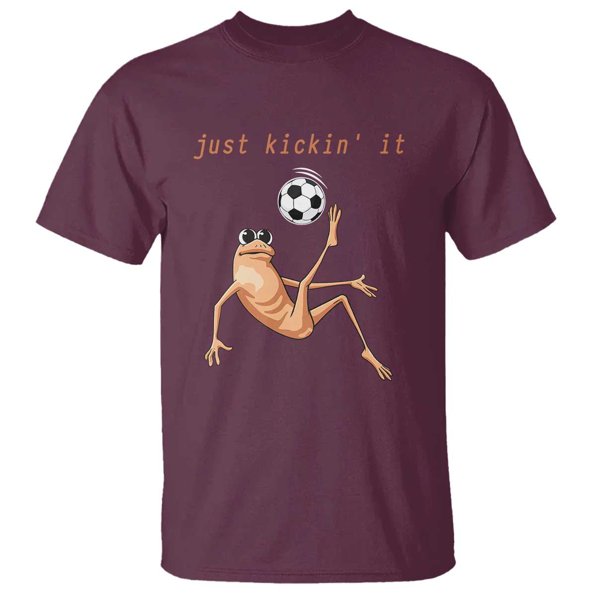 Funny Marcus The Worm Soccer Lover T Shirt Just Kickin It TS12 Maroon Print Your Wear