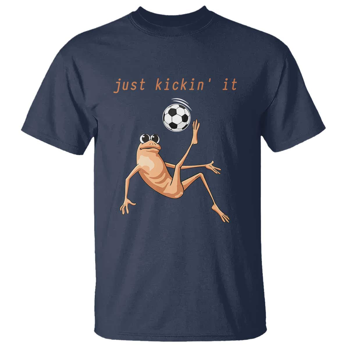 Funny Marcus The Worm Soccer Lover T Shirt Just Kickin It TS12 Navy Print Your Wear