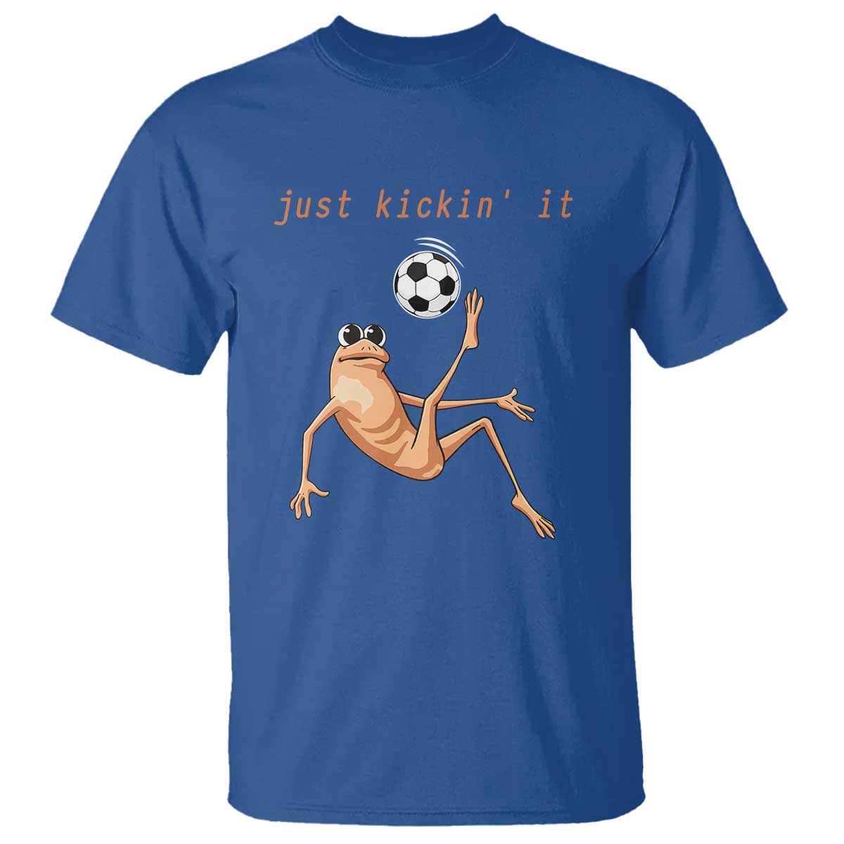 Funny Marcus The Worm Soccer Lover T Shirt Just Kickin It TS12 Royal Blue Print Your Wear