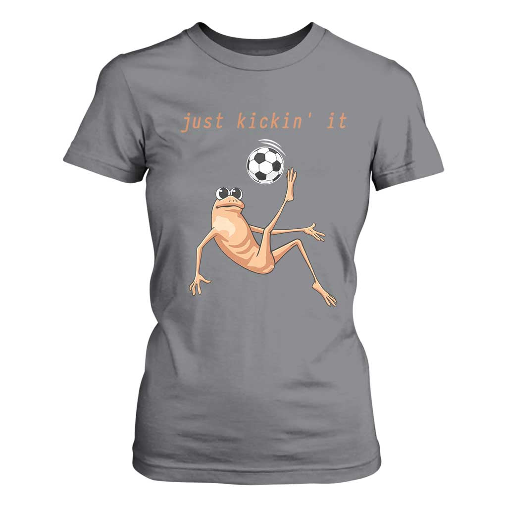Funny Marcus The Worm Soccer Lover T Shirt For Women Just Kickin It TS12 Charcoal Print Your Wear