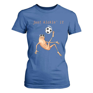 Funny Marcus The Worm Soccer Lover T Shirt For Women Just Kickin It TS12 Royal Blue Print Your Wear