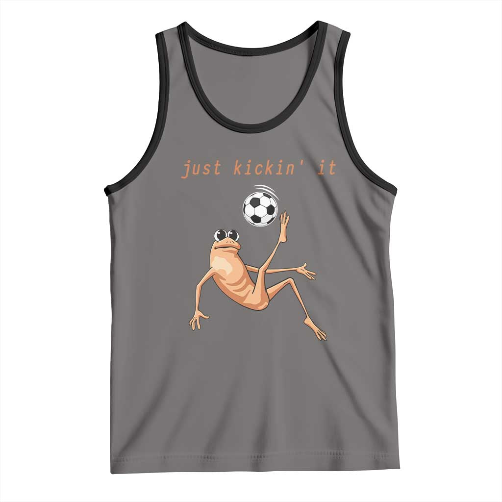 Funny Marcus The Worm Soccer Lover Tank Top Just Kickin It TS12 Deep Heather Black Print Your Wear