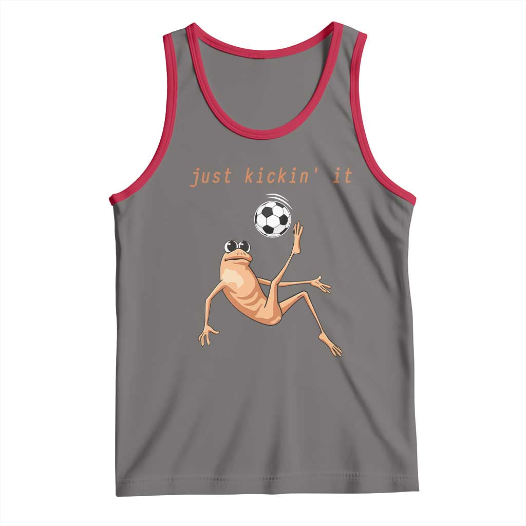 Funny Marcus The Worm Soccer Lover Tank Top Just Kickin It TS12 Deep Heather Red Print Your Wear