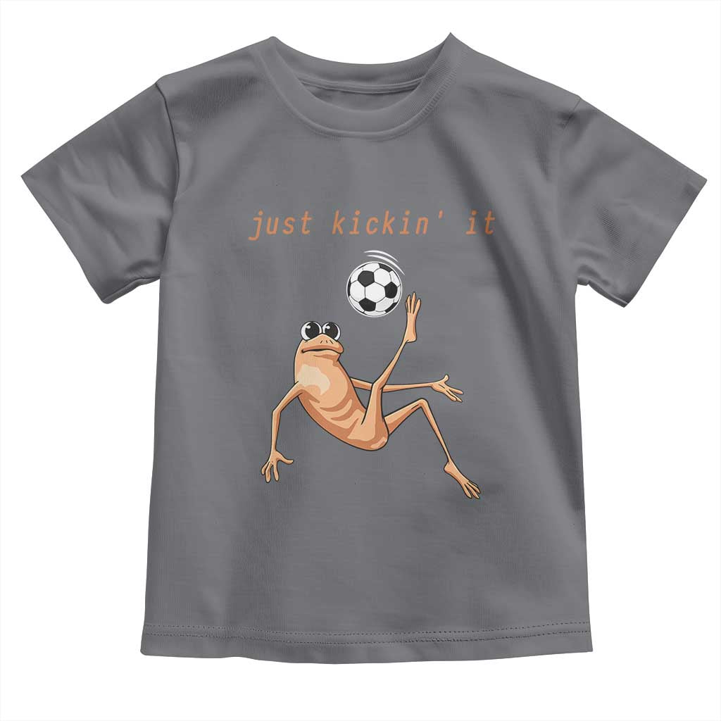 Funny Marcus The Worm Soccer Lover Toddler T Shirt Just Kickin It TS12 Charcoal Print Your Wear