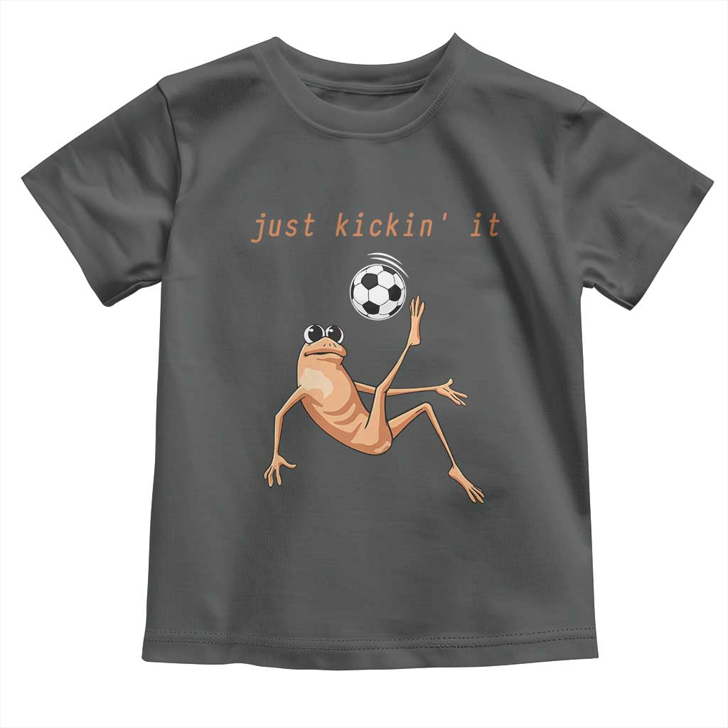 Funny Marcus The Worm Soccer Lover Toddler T Shirt Just Kickin It TS12 Dark Heather Print Your Wear