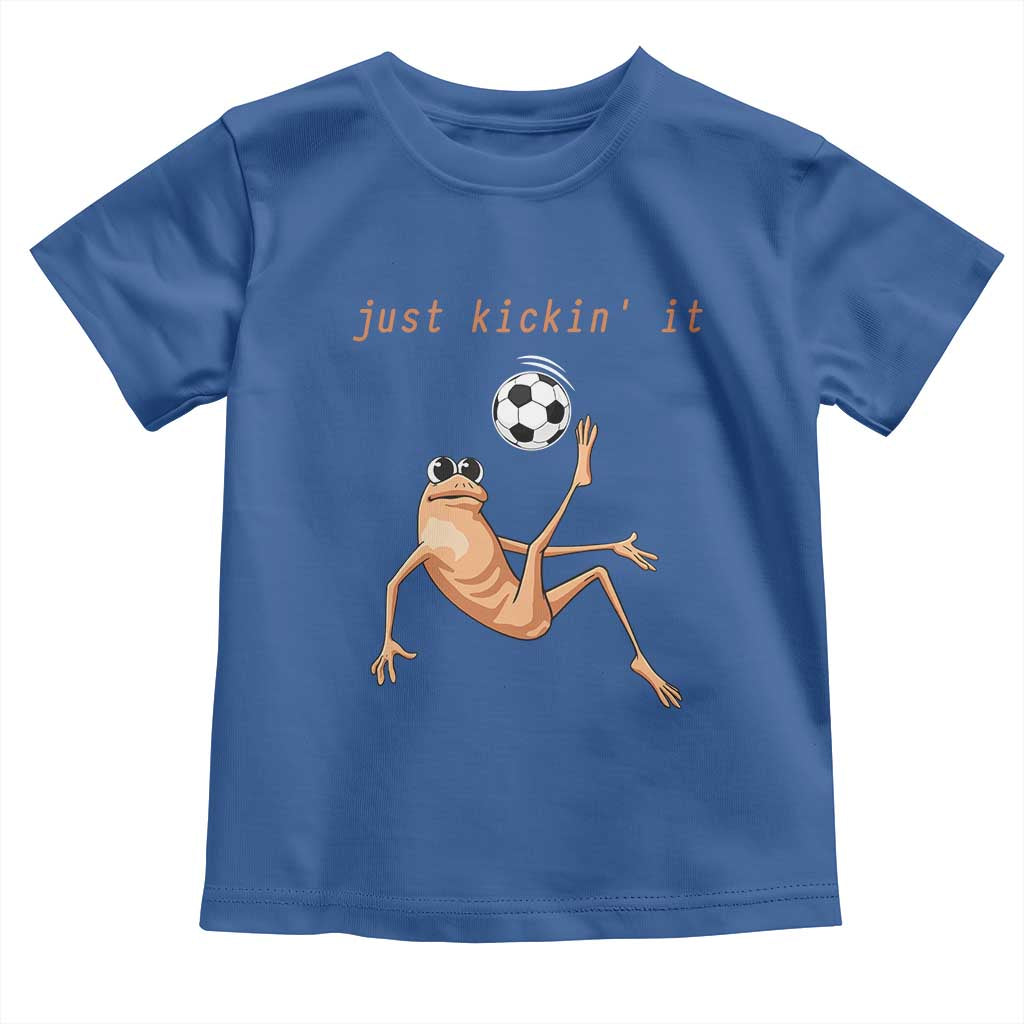 Funny Marcus The Worm Soccer Lover Toddler T Shirt Just Kickin It TS12 Royal Blue Print Your Wear