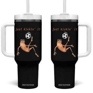 Funny Marcus The Worm Soccer Lover Tumbler With Handle Just Kickin It TS12 One Size: 40 oz Black Print Your Wear