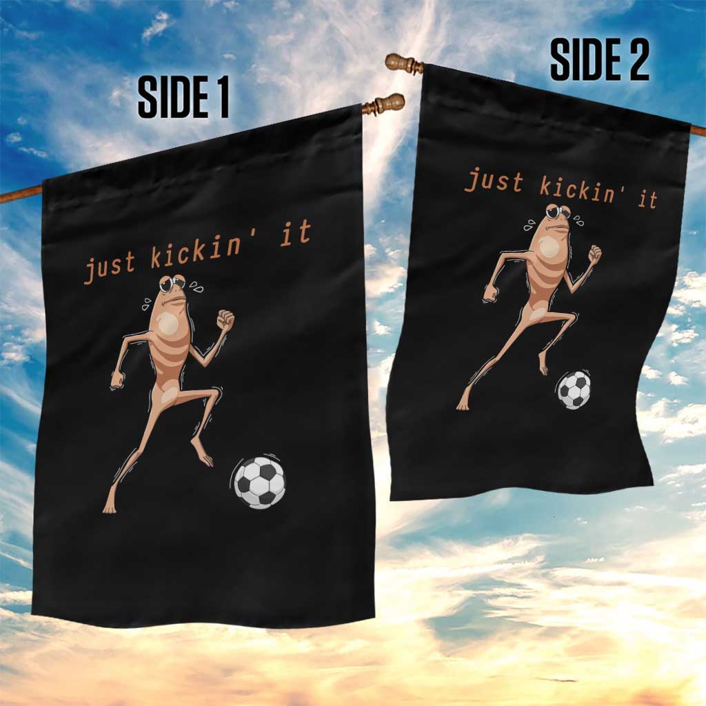 Just Kickin It Garden Flag Funny Marcus The Worm Soccer Meme TS12 Print Your Wear