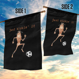 Just Kickin It Garden Flag Funny Marcus The Worm Soccer Meme TS12 Print Your Wear