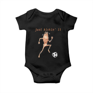 Just Kickin It Baby Onesie Funny Marcus The Worm Soccer Meme TS12 Black Print Your Wear