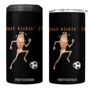 Just Kickin It 4 in 1 Can Cooler Tumbler Funny Marcus The Worm Soccer Meme TS12 One Size: 16 oz Black Print Your Wear
