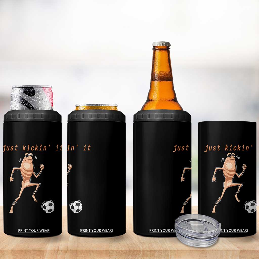 Just Kickin It 4 in 1 Can Cooler Tumbler Funny Marcus The Worm Soccer Meme TS12 Print Your Wear