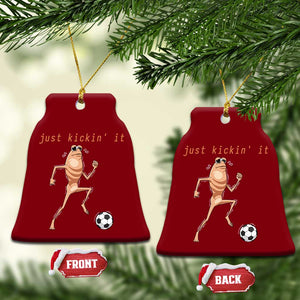 Just Kickin It Ceramic Ornament Funny Marcus The Worm Soccer Meme TS12 Print Your Wear