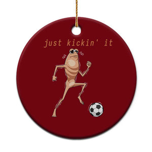 Just Kickin It Ceramic Ornament Funny Marcus The Worm Soccer Meme TS12 1pc Red Print Your Wear