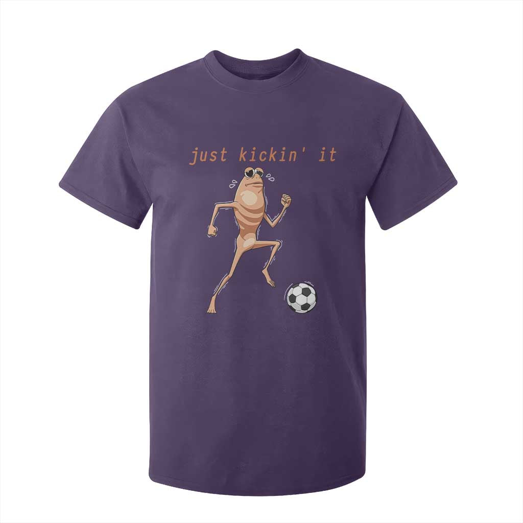 Just Kickin It T Shirt For Kid Funny Marcus The Worm Soccer Meme TS12 Purple Print Your Wear