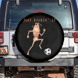 Just Kickin It Spare Tire Cover Funny Marcus The Worm Soccer Meme TS12 No hole Black Print Your Wear