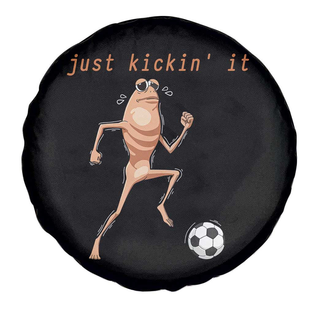 Just Kickin It Spare Tire Cover Funny Marcus The Worm Soccer Meme TS12 Print Your Wear