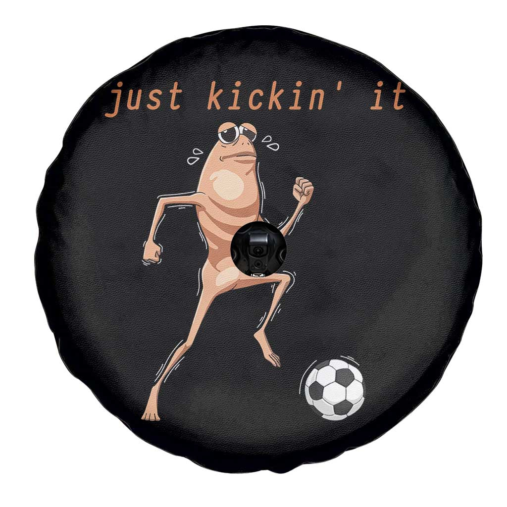 Just Kickin It Spare Tire Cover Funny Marcus The Worm Soccer Meme TS12 Print Your Wear