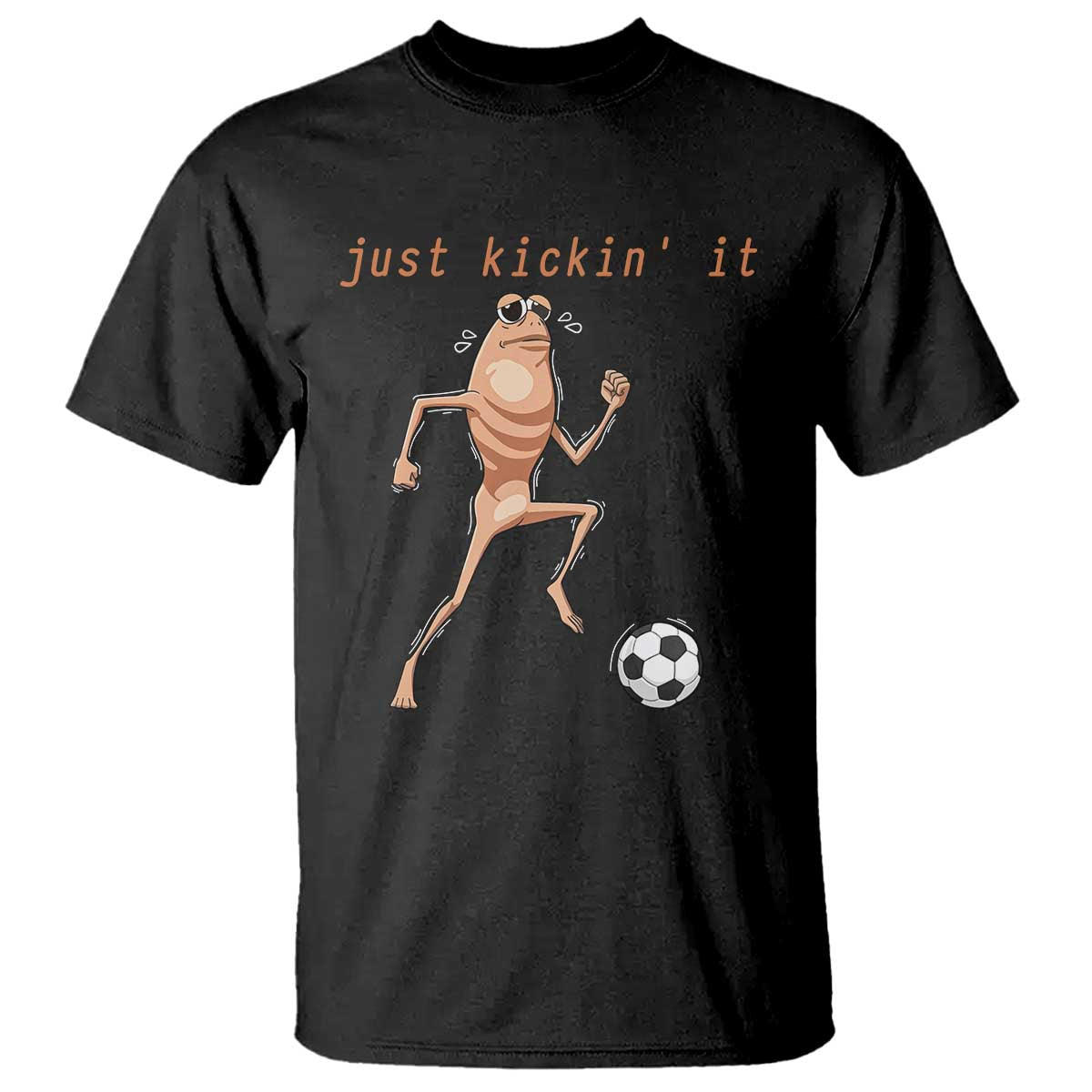 Just Kickin It T Shirt Funny Marcus The Worm Soccer Meme TS12 Black Print Your Wear
