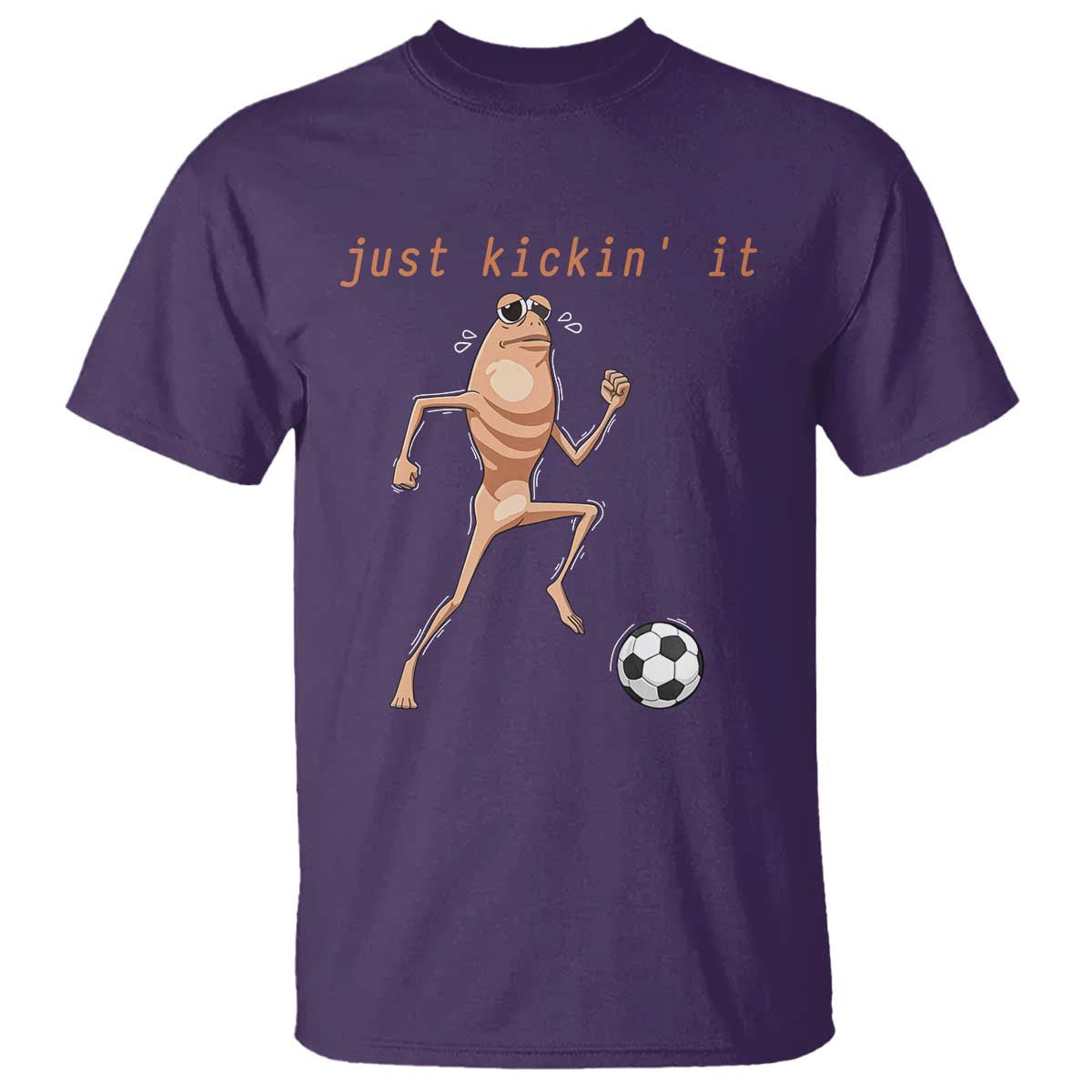 Just Kickin It T Shirt Funny Marcus The Worm Soccer Meme TS12 Purple Print Your Wear