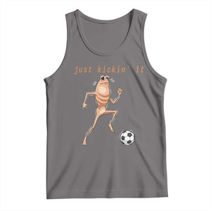 Just Kickin It Tank Top Funny Marcus The Worm Soccer Meme TS12 Deep Heather Print Your Wear