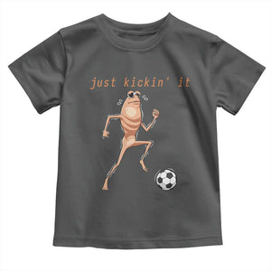 Just Kickin It Toddler T Shirt Funny Marcus The Worm Soccer Meme TS12 Dark Heather Print Your Wear