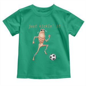 Just Kickin It Toddler T Shirt Funny Marcus The Worm Soccer Meme TS12 Irish Green Print Your Wear