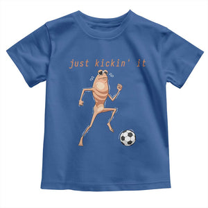 Just Kickin It Toddler T Shirt Funny Marcus The Worm Soccer Meme TS12 Royal Blue Print Your Wear