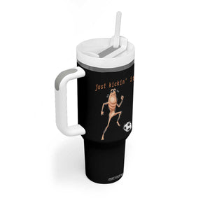Just Kickin It Tumbler With Handle Funny Marcus The Worm Soccer Meme TS12 Print Your Wear