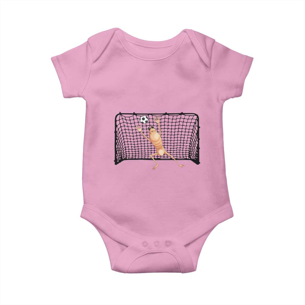Funny Marcus The Worm Soccer Goalkeeper Gift Baby Onesie TS12 Light Pink Print Your Wear